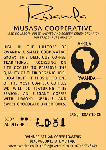 Ovenbird Coffee Rwanda Musasa Cooperative