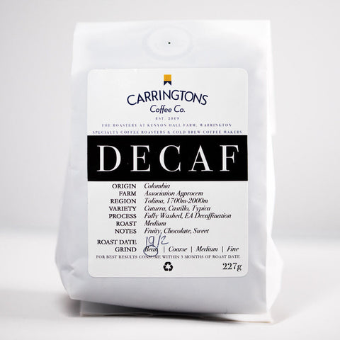 Carringtons Coffee Co: Colombia, Association Agprocem, Decaffeinated