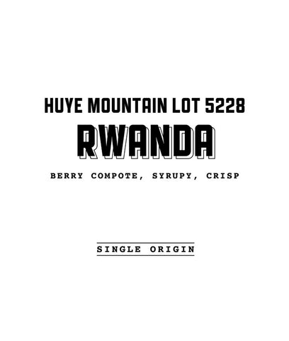 Casa Espresso - Rwanda Huye Mountain Lot 5228