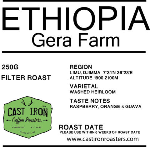 Cast Iron Coffee Roasters - Ethiopia - Gera Farm - washed