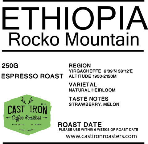 Cast Iron Coffee Roasters - Ethiopia - Rocko Mountain Reserve - Natural - Espresso