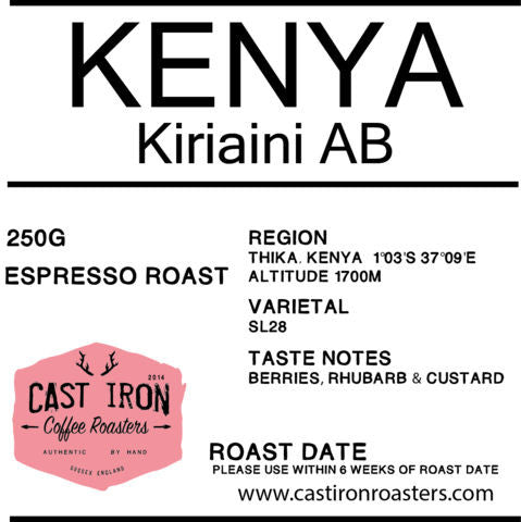 Cast Iron Coffee Roasters - Kiriaini AB - Kenya - Washed - Espresso