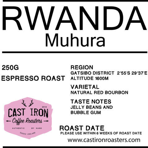 Cast Iron Coffee Roasters - Muhura - Rwanda - Natural - Espresso