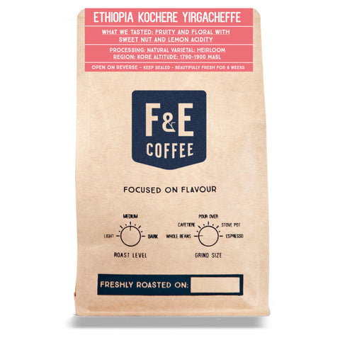 F & E Coffee: Ethiopia, Kochere Yirgacheffe, Natural