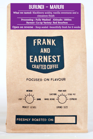 Frank and Earnest Coffee - Burundi - Maruri