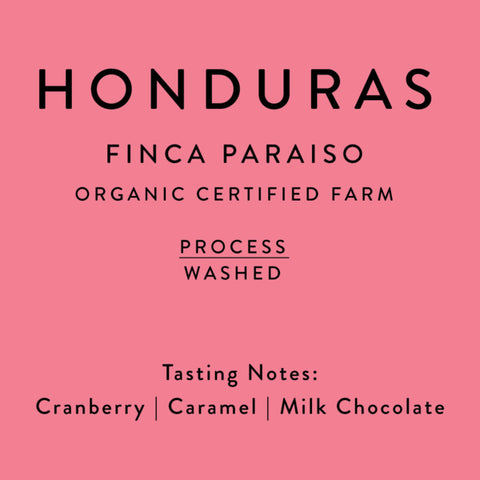 Horsham Coffee Roaster: Honduras, Finca Paraiso, Washed