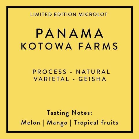 Horsham Coffee Roaster: Panama, Kotowa farms Geisha, Natural