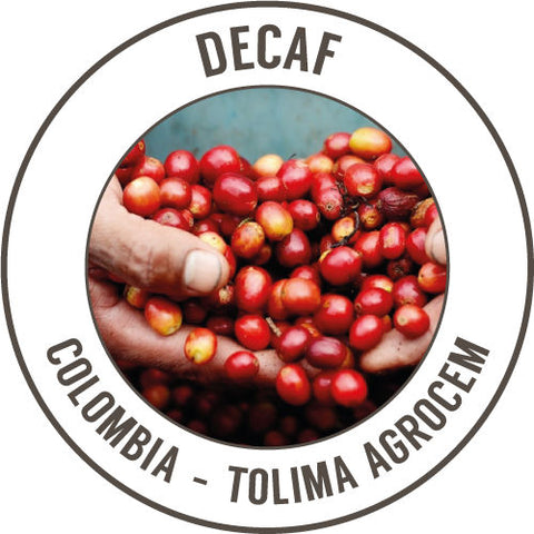 Rinaldos Coffee: Decaf - Colombia - Tolima Agrocem - Sugar Cane Process